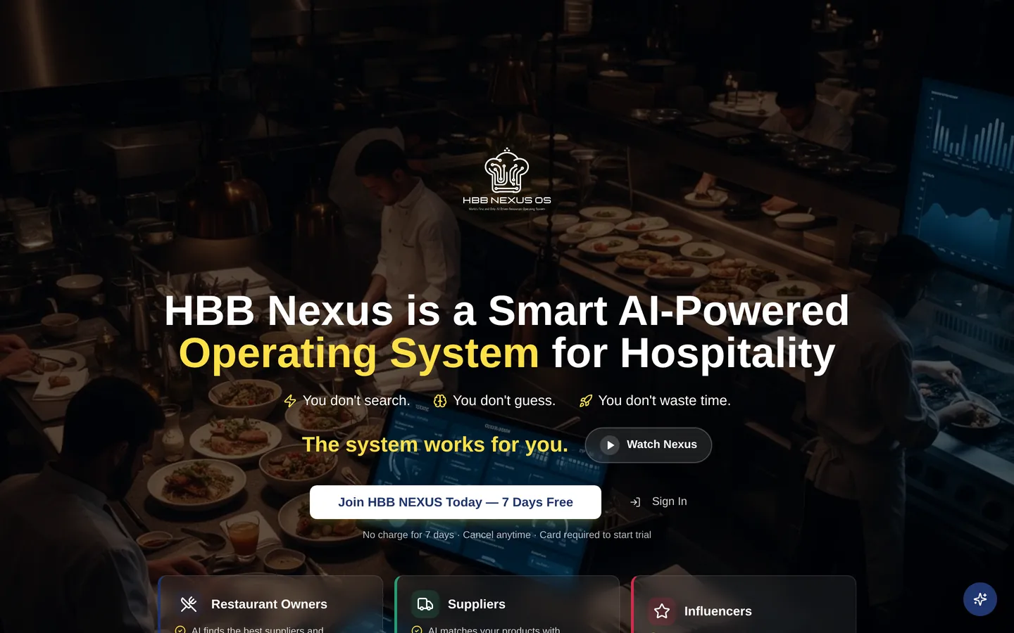 HBB Nexus homepage
