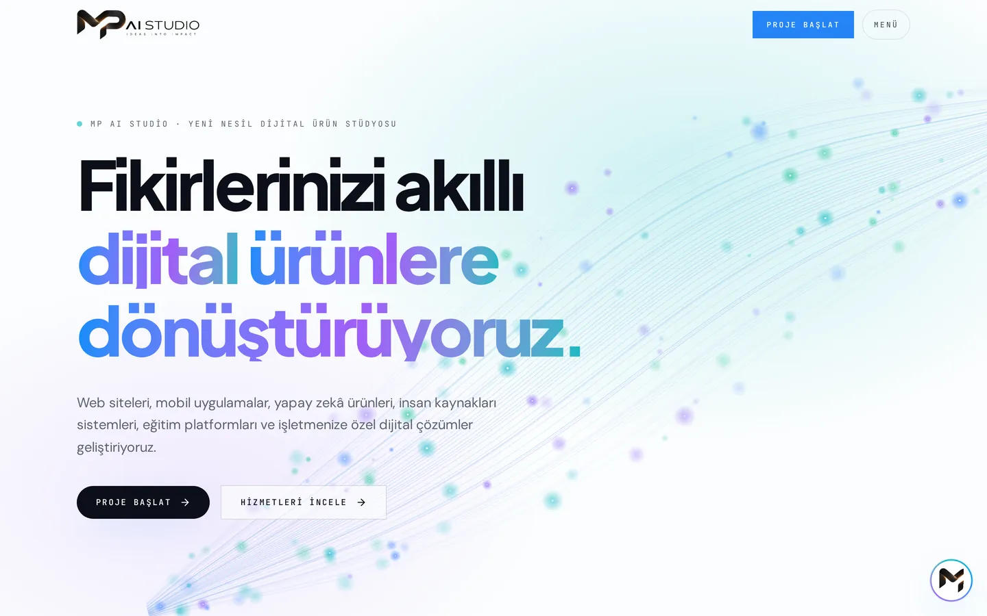 MP AI Studio homepage